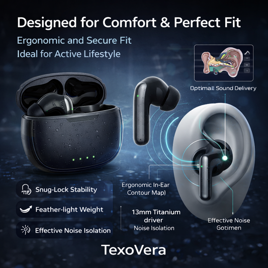 BOSS Wireless Earbud With Comfortable Fit 45Hr Playback