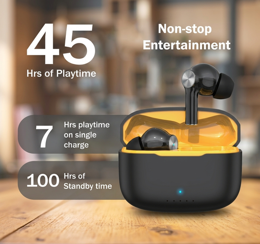 ZYRA Wireless Earbud With Comfortable Fit 30H Playback