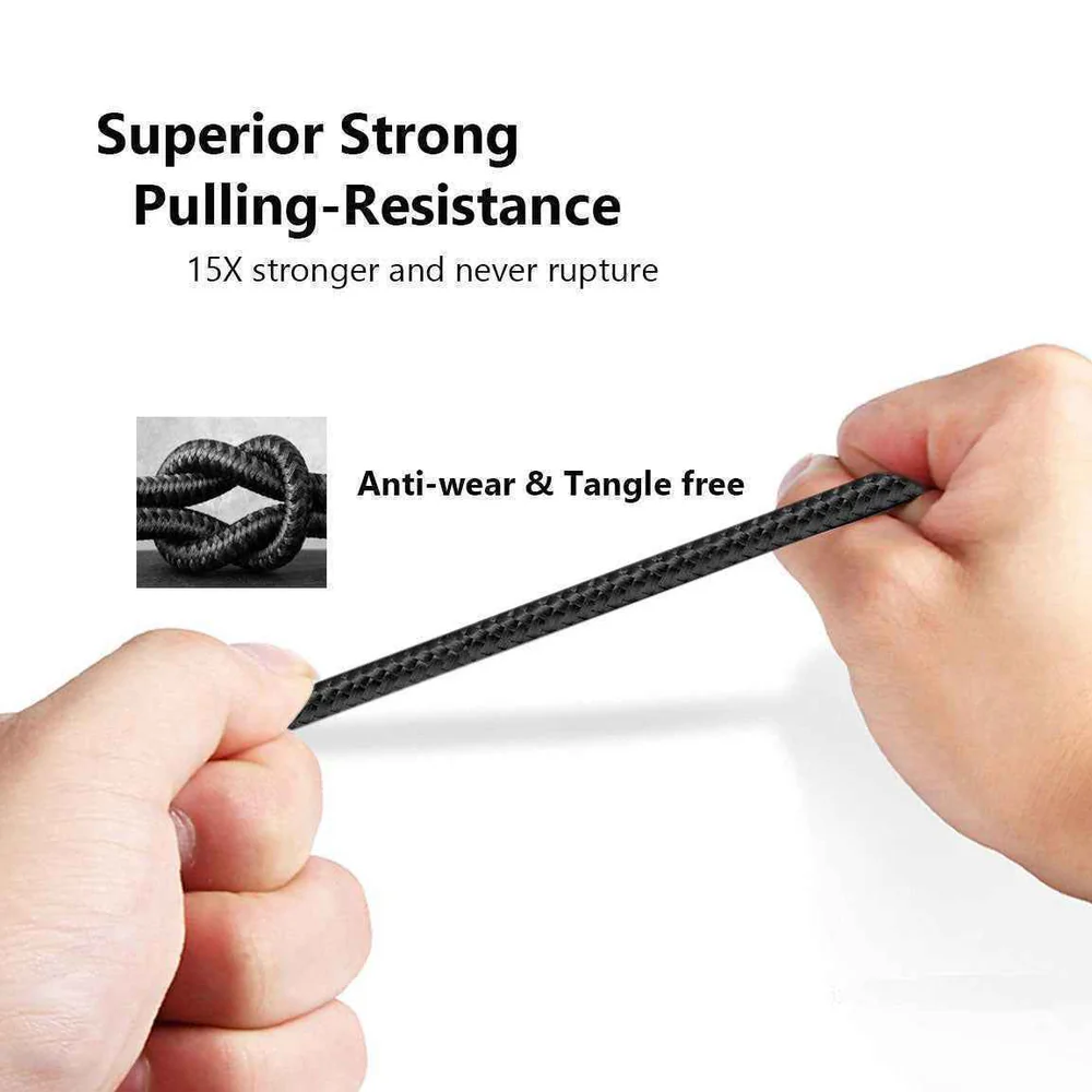 65w USB Type C Fast Charging 1 Meter Cotton Braided Data Cable