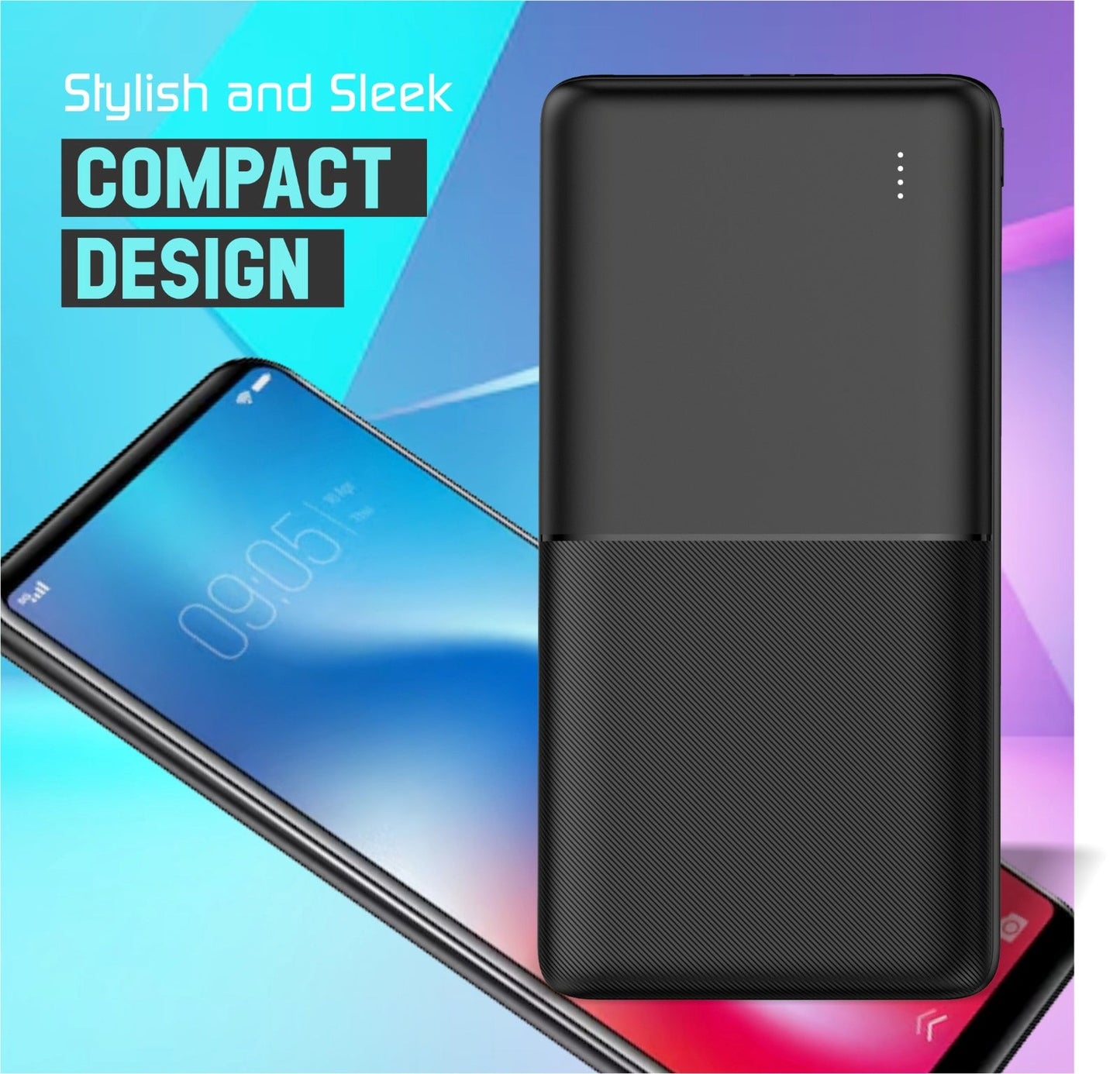 Q6 10000 mAh Power Bank with 22.5w Charging Speed (Black)