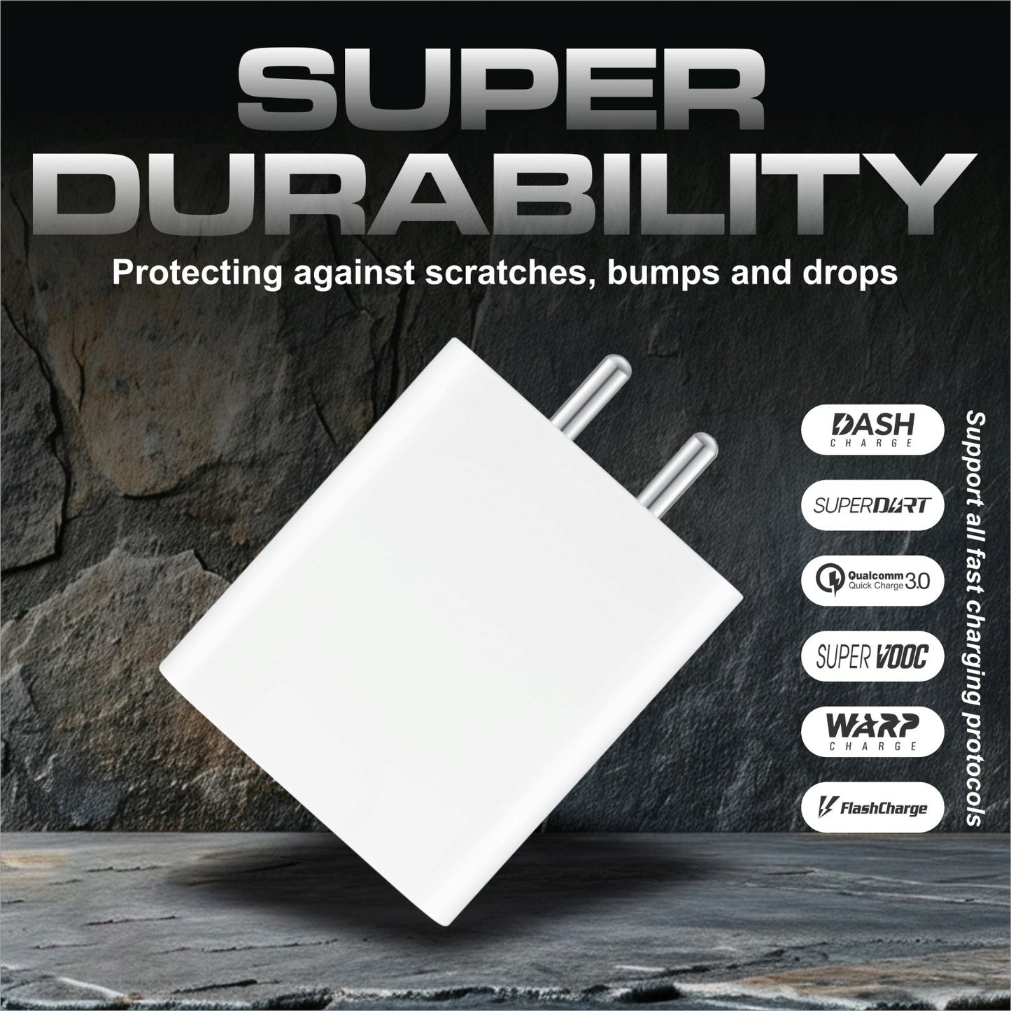 44W Charger with Vivo Flash & Super Vooc Charging Technology Supported With Data Cable