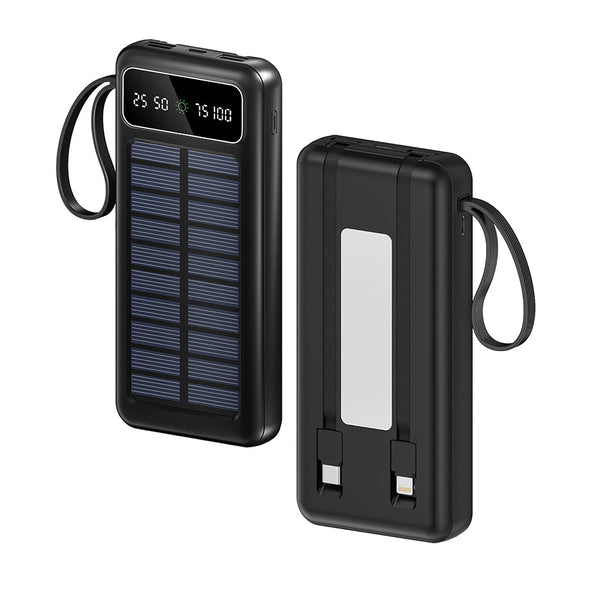 Solar Power Bank 20000 mAh - 15W Solar with Lithium Polymer Battery (R23-Solar-20K)