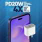 iPhone Charger Adapter 20W with Data Cable (Type C to C) Compatible with Almost all iPhone