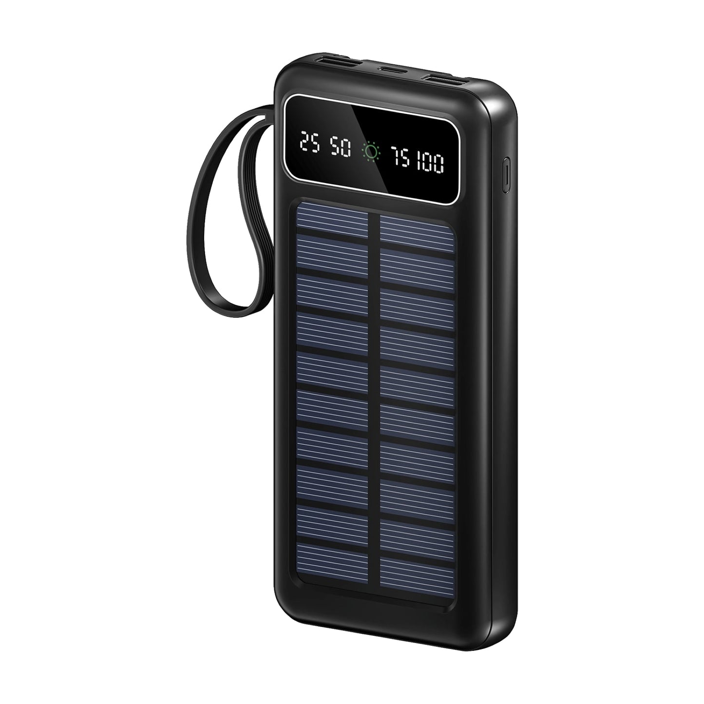 Solar Power Bank 10000 mAh - 15W Solar with Lithium Polymer Battery (R21-Solar-10K)