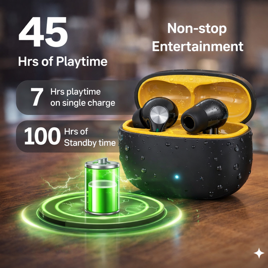 ECHO Wireless Earbud With Comfortable Fit 72Hr Playback