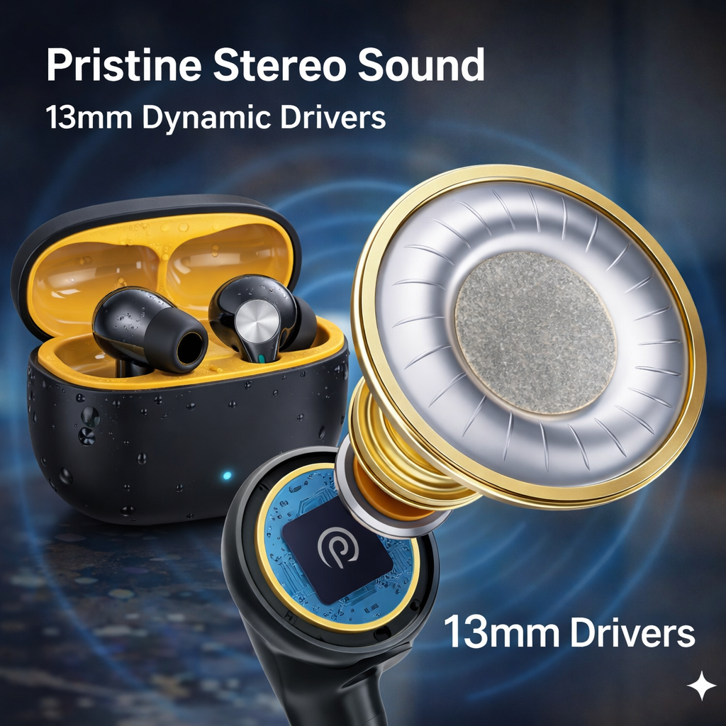 ECHO Wireless Earbud With Comfortable Fit 72Hr Playback