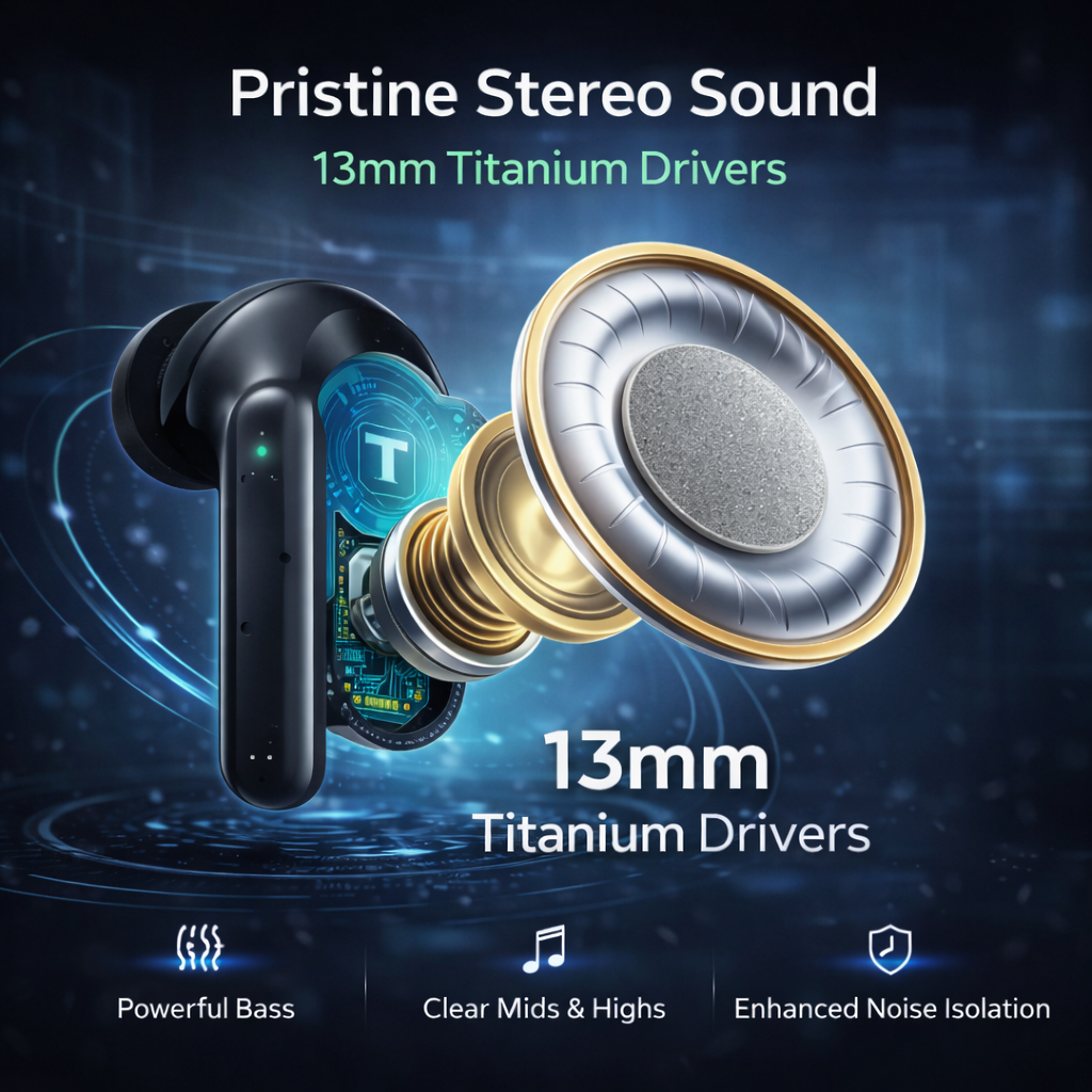 BOSS Wireless Earbud With Comfortable Fit 45Hr Playback