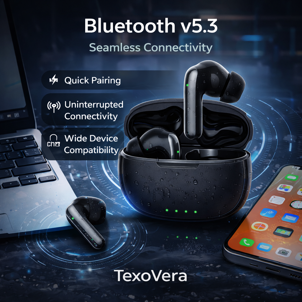 BOSS Wireless Earbud With Comfortable Fit 45Hr Playback
