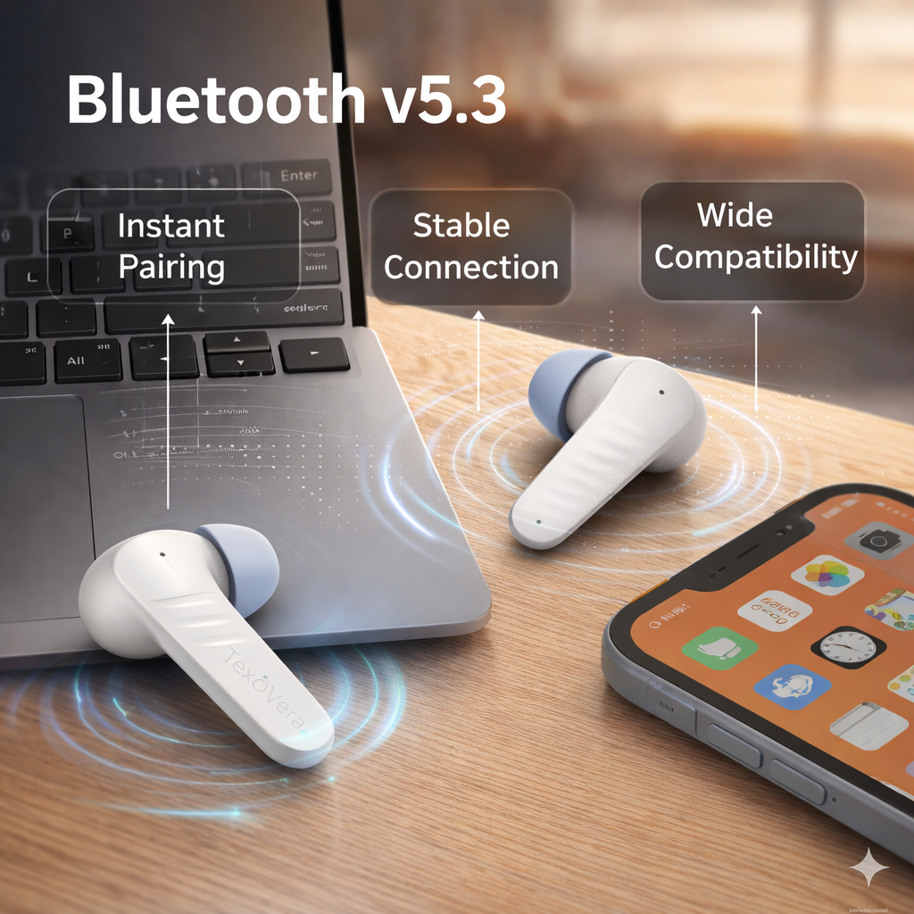 Buds X Wireless Earbud With Comfortable Fit 36Hr Playback