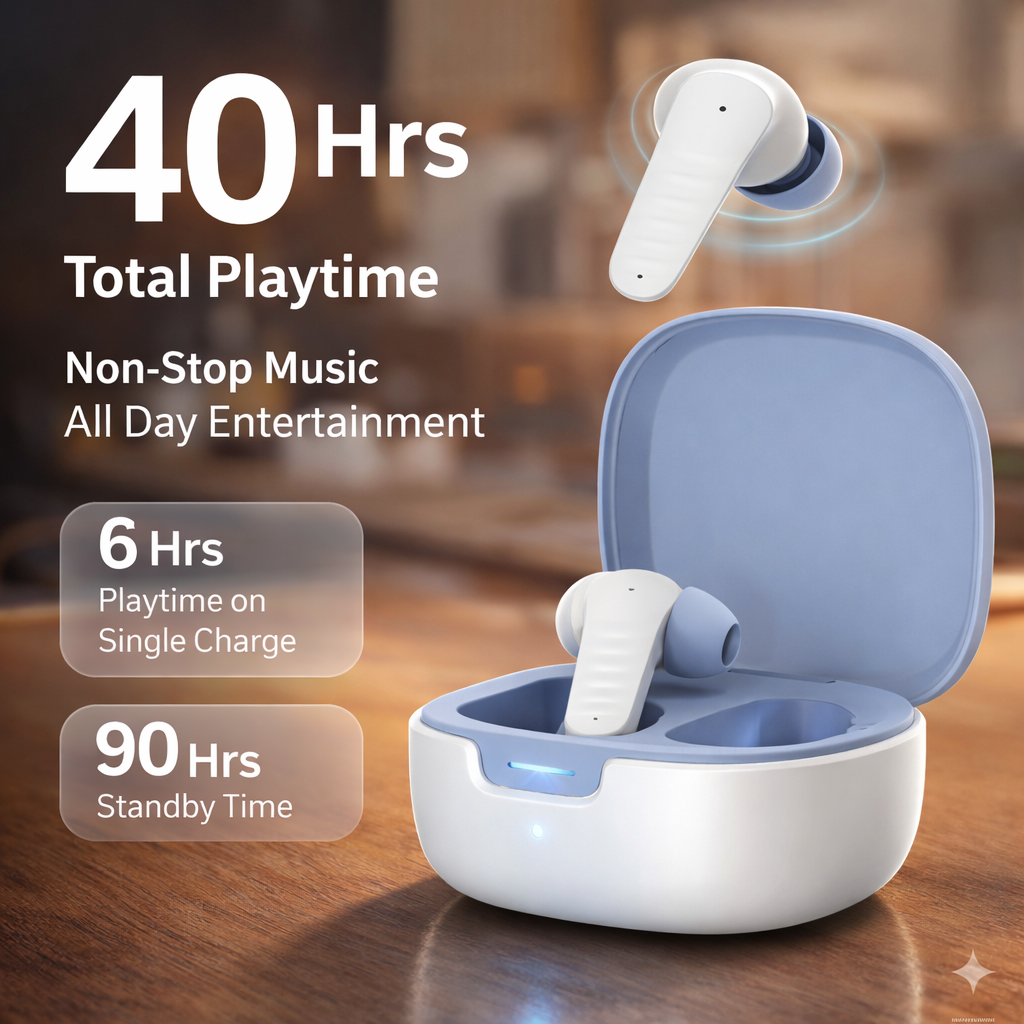 Buds X Wireless Earbud With Comfortable Fit 36Hr Playback