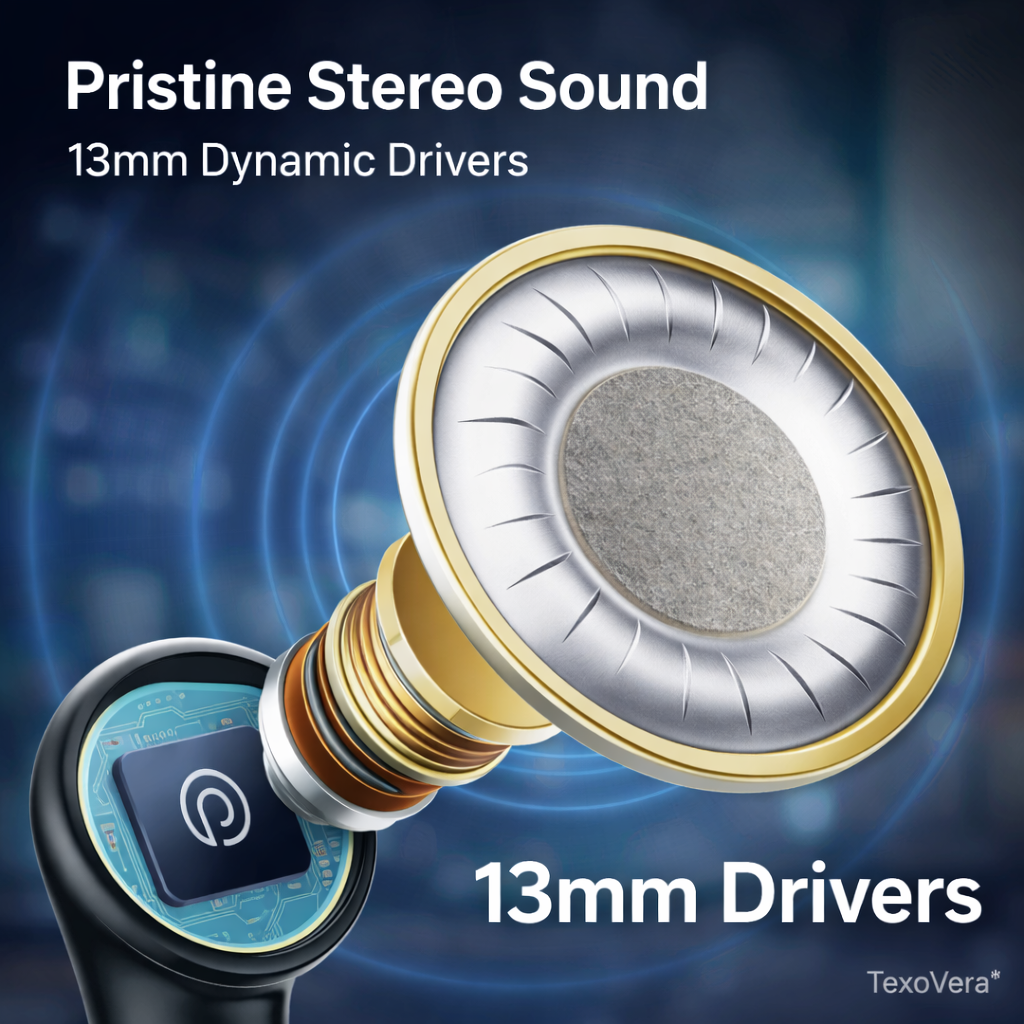 Sonic Wireless Earbud With Comfortable Fit 40Hr Playback