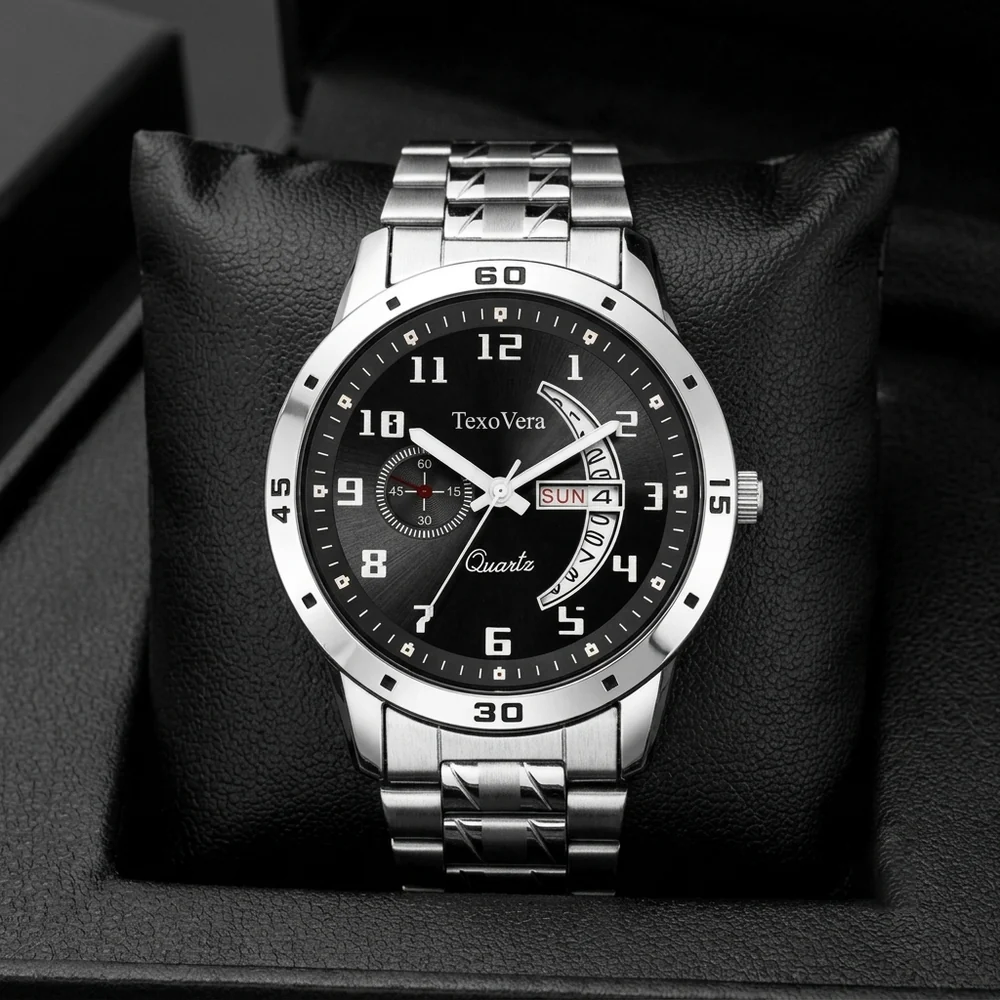 Quartz Series Analog Watch For Men (Stainless Steel)