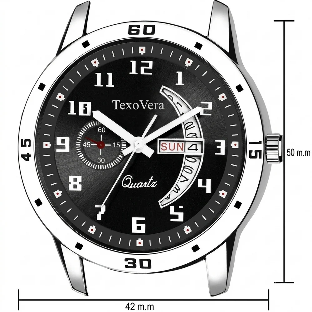 Quartz Series Analog Watch For Men (Stainless Steel)