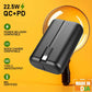 TexoVera 10000 mAh Power Bank 22.5W with 1 Cable Attached Black & White color (POCKET-10K)