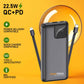 TexoVera 10000 mAh 22.5W Power Bank with 2 Cable Attached, Lithium-Polymer, Fast Charging (A201-2WIRE)
