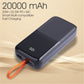 20000 mAh Power Bank 22.5W QCPD 1 Wire Digital (Black)