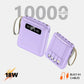 Mini 10000 mAh 15W Power Bank With 4 Cable attached