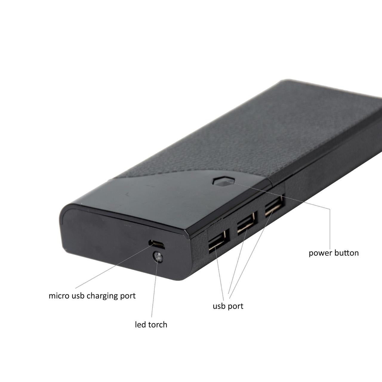 10000 mAh 10W Power Bank With LED Battery Display & Led Light - Star