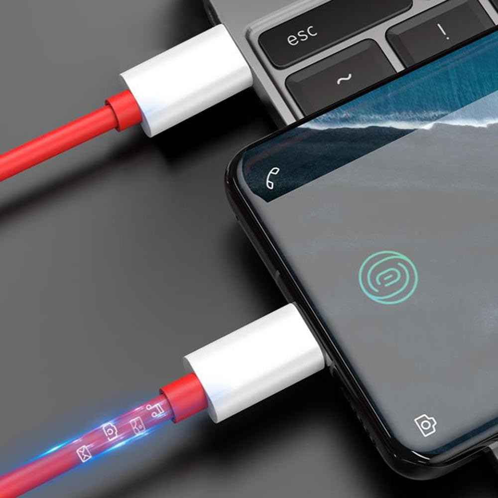 TexoVera Type C to C Power Bank data Cable 12 inch (Red)