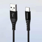 65w USB Type C Fast Charging 1 Meter Cotton Braided Data Cable