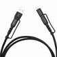 TexoVera 4-in-1 Type-C with 60W Fast Charging, 480Mbps Data Sync, PD Technology, Compatible with All Type-C and Apple Devices, 1.2m