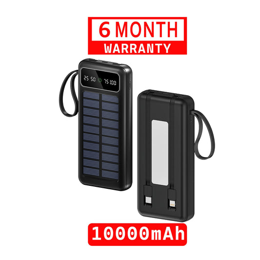 Solar Power Bank 10000 mAh - 15W Solar with Lithium Polymer Battery (R21-Solar-10K)
