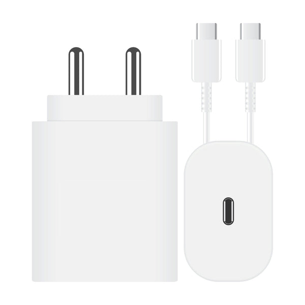 akvaari Samsung Charger 25w Charging Speed With (Type C to C Cable) Compatible with Almost all Samsung Devices