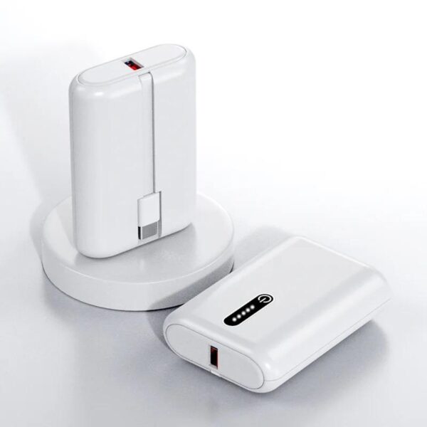 akvaari 10000 mAh Power Bank 25W with Lithium ion Battery (POCKET-10K)-White