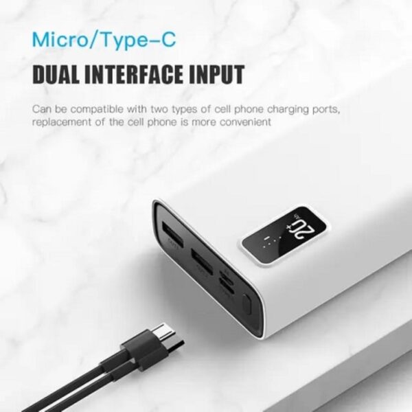akvaari 20000 mAh Power Bank 15W with Lithium Polymer Battery (Y33-20K)-White - Image 3