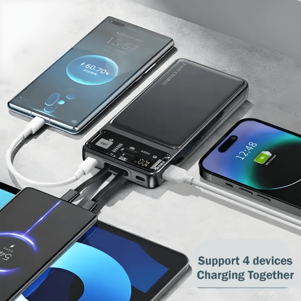 akvaari 10000 mAh Power Bank 25W with Lithium Polymer Battery (2SMALL-WIRE-10K) - Image 4