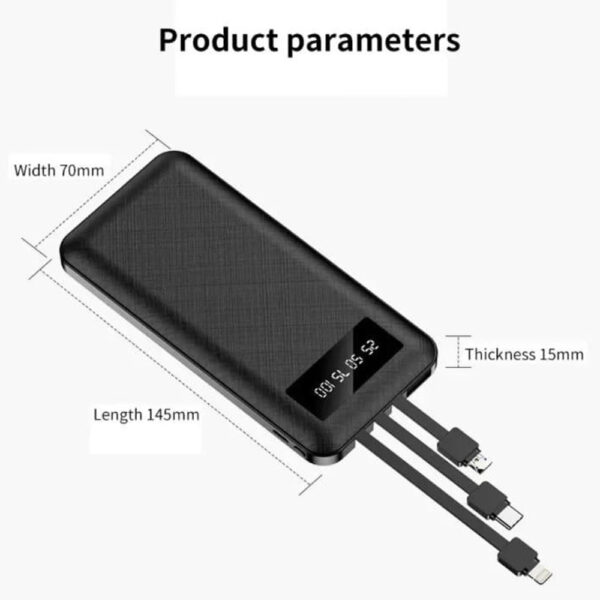 akvaari 10000 mAh Power Bank 15W with Lithium Polymer Battery (3WIRE-DIGITAL) - Image 4