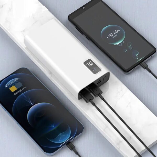 akvaari 20000 mAh Power Bank 15W with Lithium Polymer Battery (Y33-20K)-White - Image 5