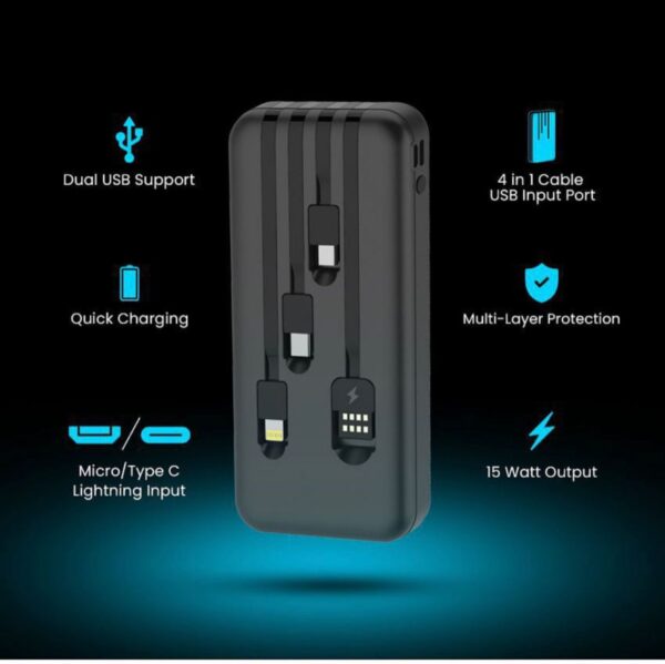 akvaari 10000 mAh Power Bank 15W with Lithium Polymer Battery (A33-10K) - Image 2