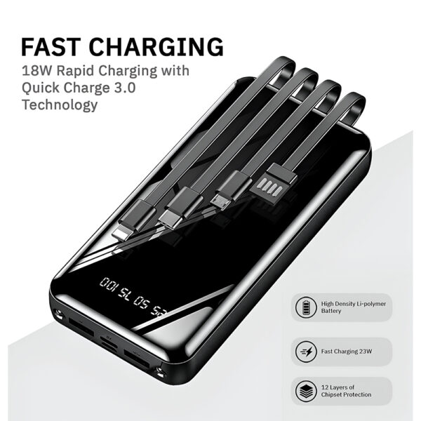 akvaari 20000 mAh Power Bank 15W with Lithium Polymer Battery (DX09-20K-GLOW) - Image 5