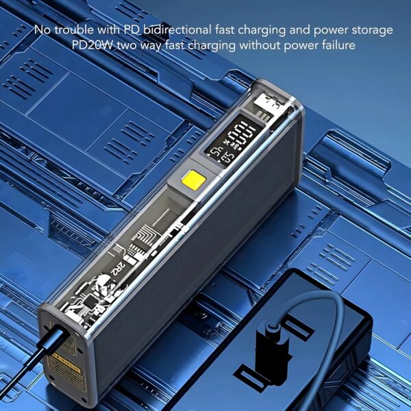 akvaari 20000 mAh Power Bank 25/67W with Lithium ion Battery (TRANS-LONG-20K) - Image 2