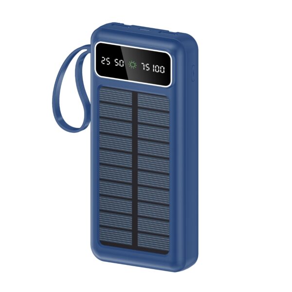 akvaari 20000 mAh Solar Power Bank 15W Solar with Lithium Polymer Battery (R23-Solar-20K)-Blue - Image 3