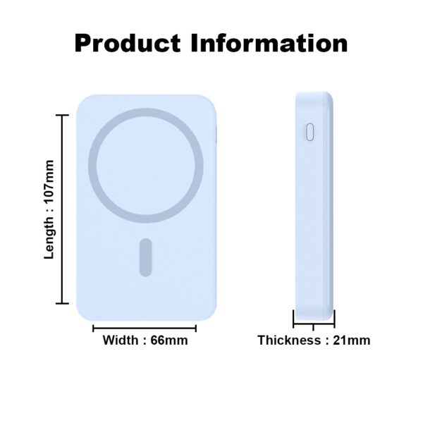 akvaari 10000 mAh Wireless Power Bank 15w Wireless, 25W Wired with Lithium Polymer Battery (wireless-2cable-stand) - Image 2