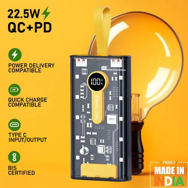 akvaari 10000 mAh Power Bank 25W with Lithium Polymer Battery (DR-VAKU) - Image 5