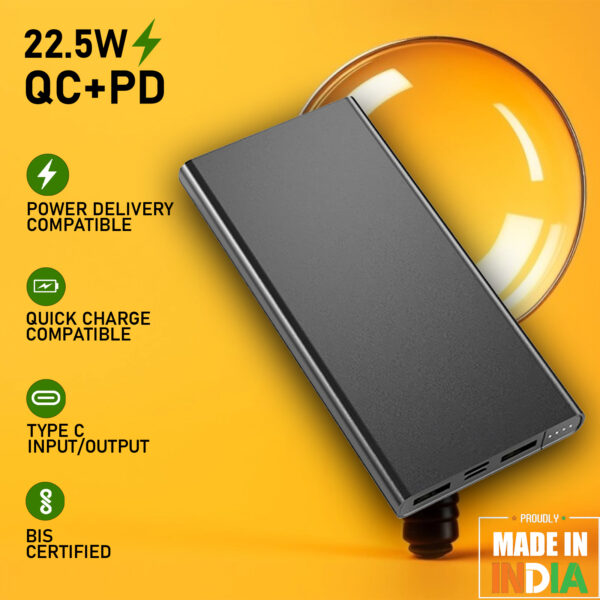 akvaari 20000 mAh Power Bank 25W/15W with Lithium Polymer Battery (K2-20K)-Black - Image 2