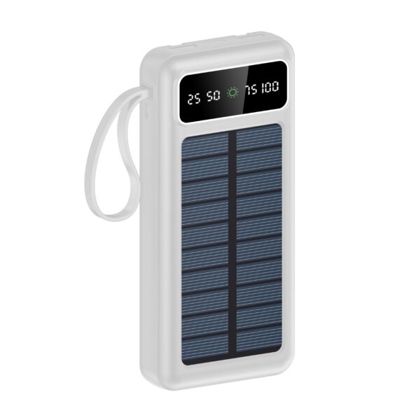 akvaari 20000 mAh Solar Power Bank 15W Solar with Lithium Polymer Battery (R23-Solar-20K)-White - Image 3