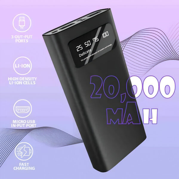 akvaari 20000 mAh Power Bank 15W with Lithium Polymer Battery (K9-20K)