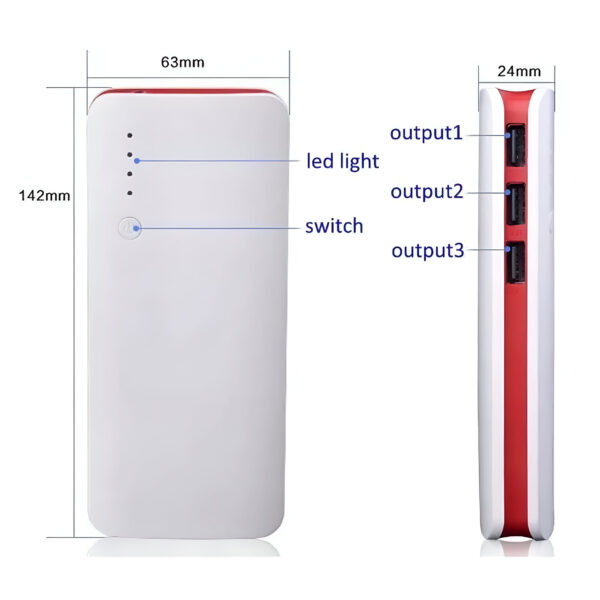 akvaari 10000 mAh Power Bank 15W with Lithium ion Battery (P3-DOTTED-10K) - Image 3